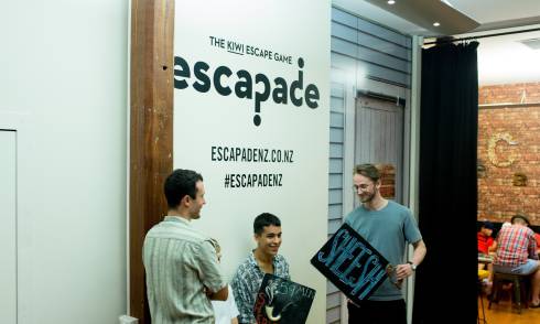 People in an escape room