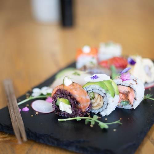 Assortment of sushi