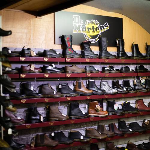 Dr Martens shoe display