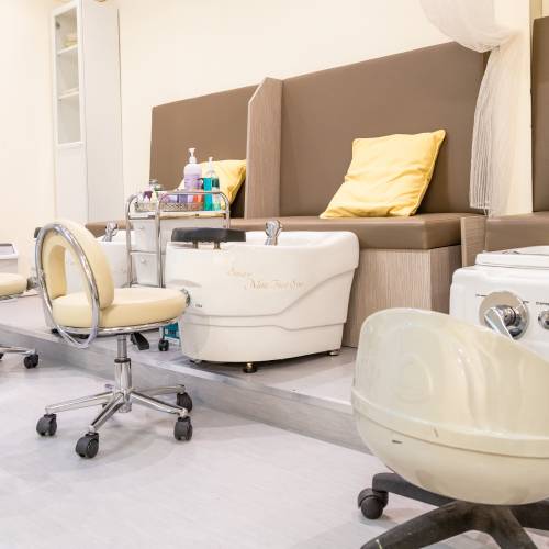 Foot spa treatment area