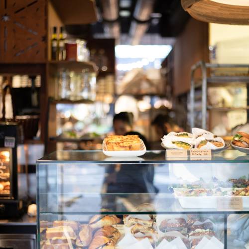 Interior of bakery