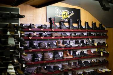 Dr Martens shoe display