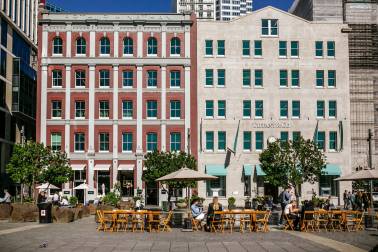View of Tiffany & Co. from Britomart square area