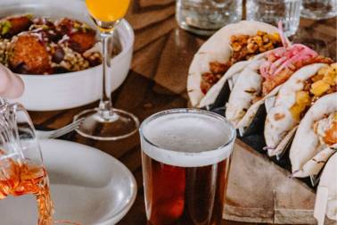 $69pp bottomless brunch Reign & Pour