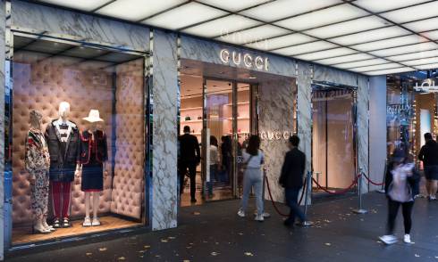 Exterior of Gucci store