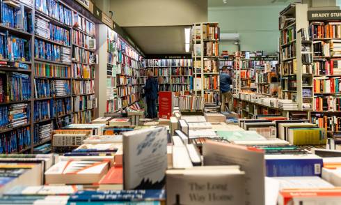 Customers browsing books