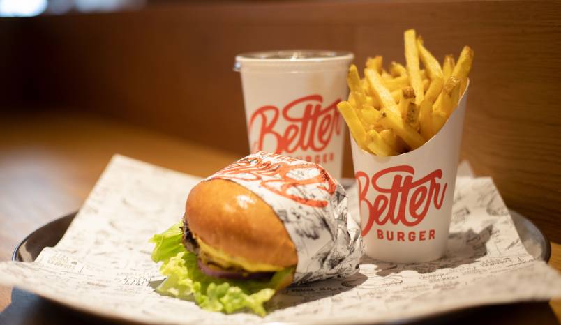 Burger and fries