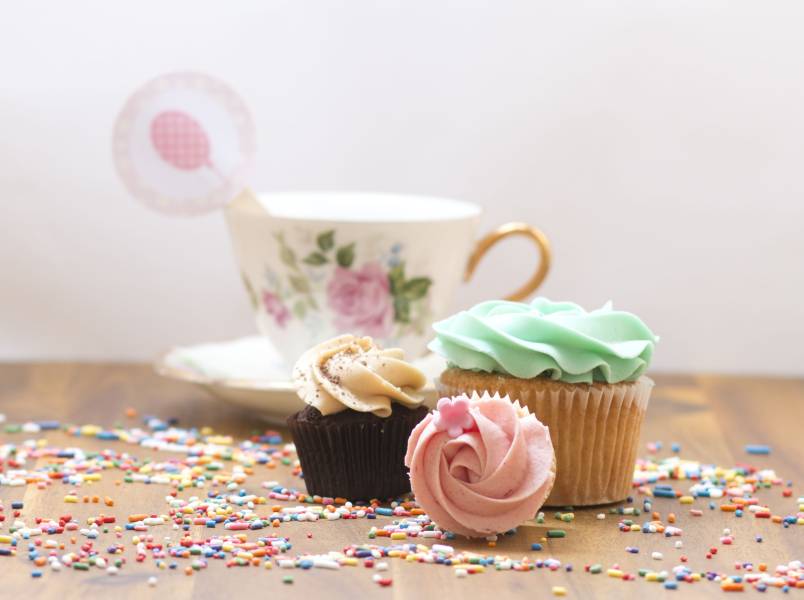 Cupcakes and sprinkles