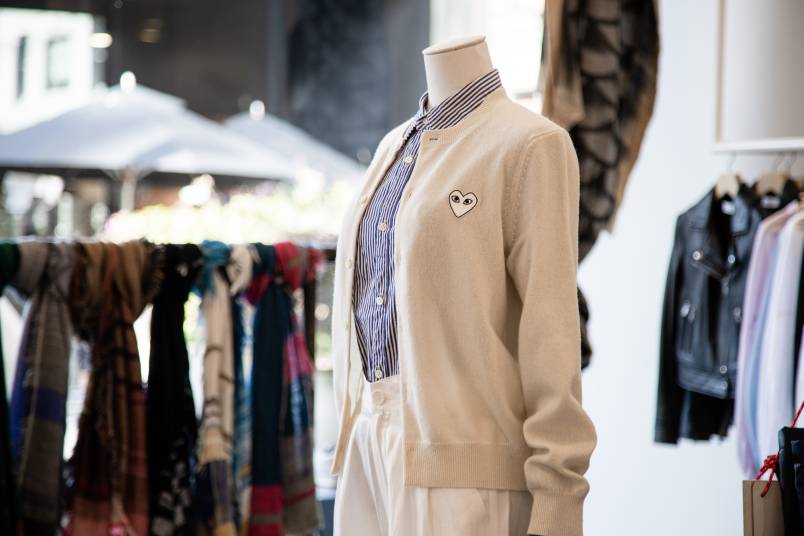 Jumper on display in shop
