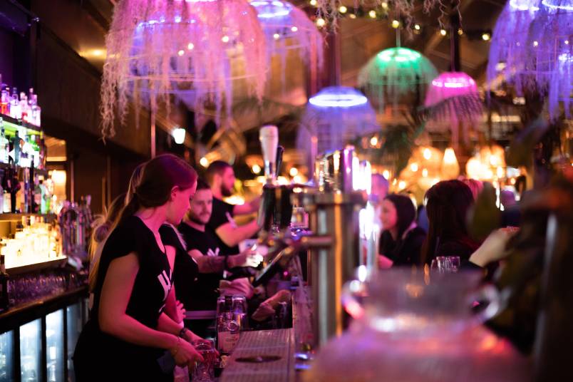 Interior of bar