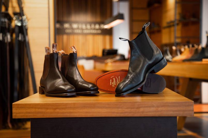 Shoes on display
