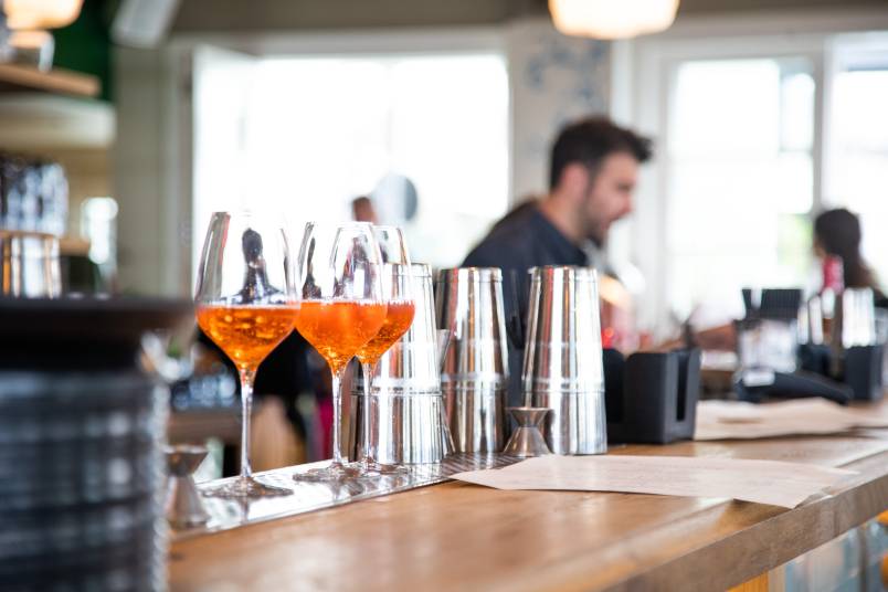 Drinks on bar