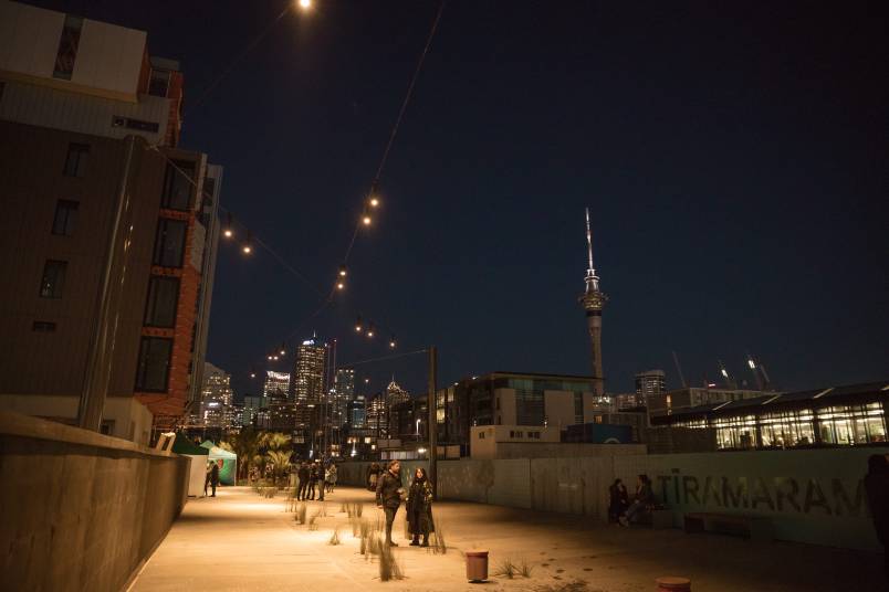 Night time view of the laneway