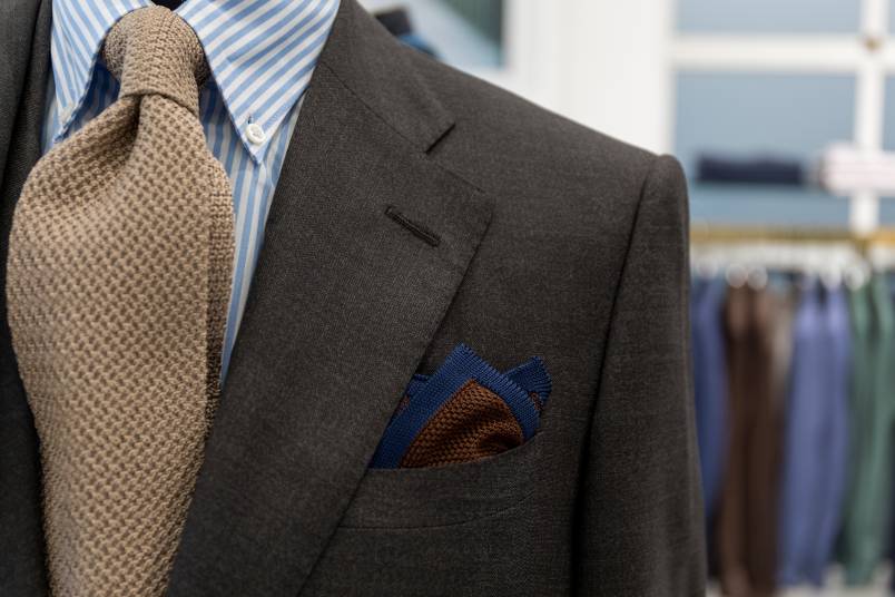 Pocket square on a mannequin